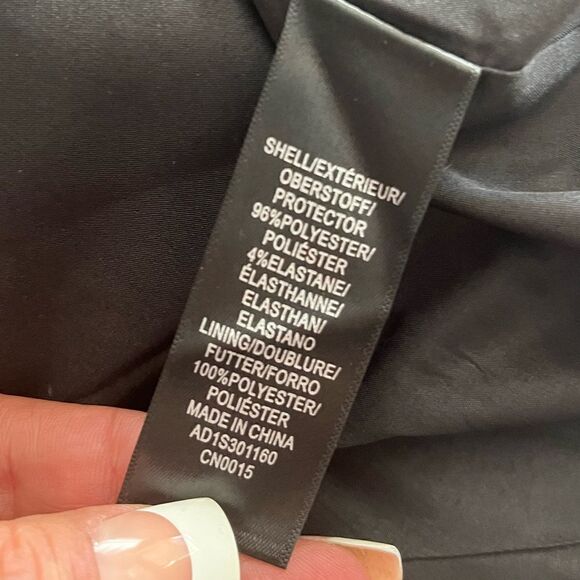 Adrianna Papell Black Trench Jacket with Back Yoke - Picture 9 of 12